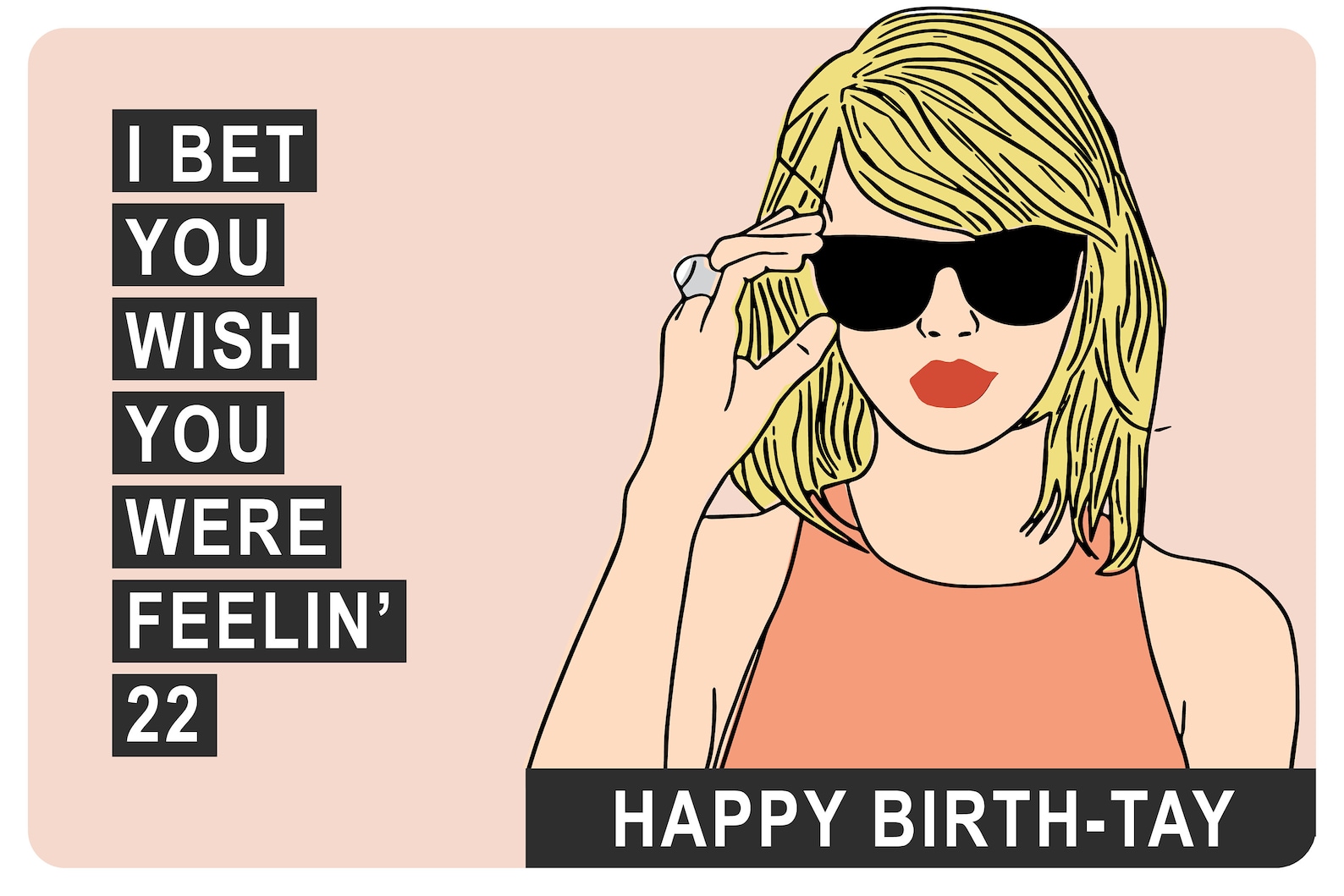 Printable Taylor Swift Birthday Card