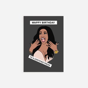 CARTE D'ANNIVERSAIRE DRLE | Cardigan B | Anniversaire wappy | Monstre certifié