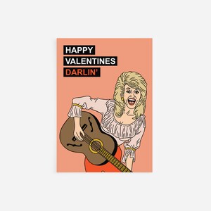 DOLLY PARTON VALENTINE | 4X6 | Carte drôle de Saint-Valentin Dolly Parton