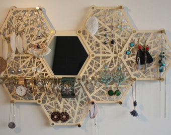Wall-mounted jewelry holder