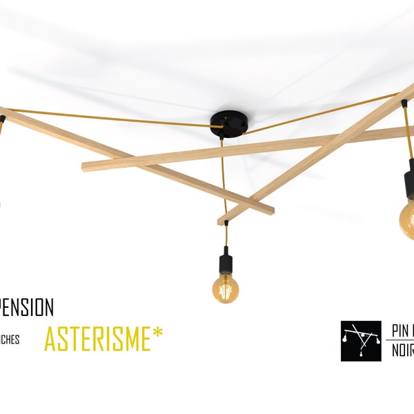 suspension minimaliste, ASTERISME* 3 ampoules