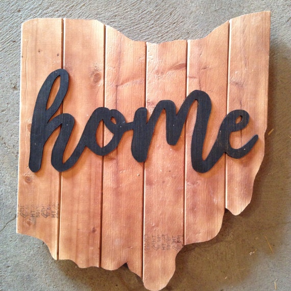 Ohio Cutout Home Decor Ohio State Etsy