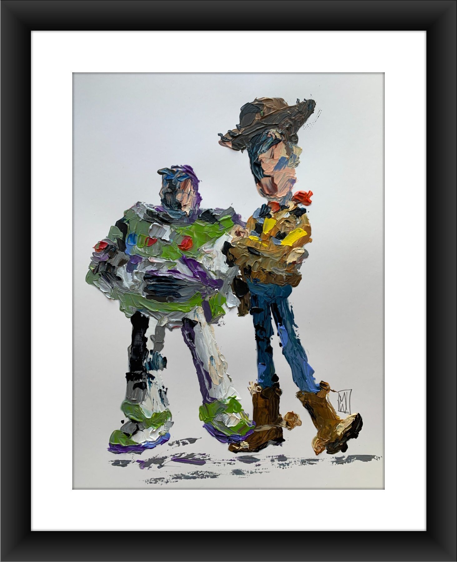 ORIGINAL Resumen Disney Toy Story Woody y Buzz Palette Knife Etsy