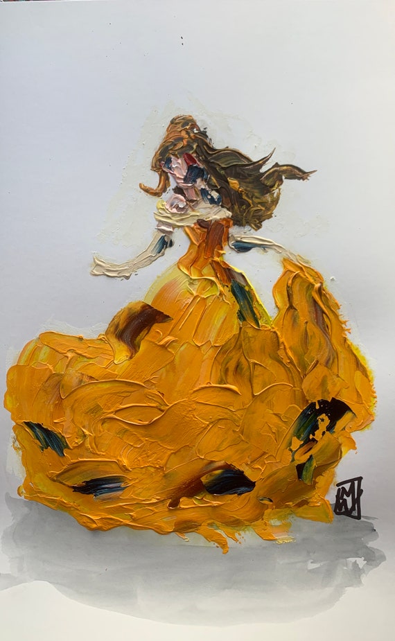 Original Belle Beauty And The Beast Disney Abstract Palette Etsy Denmark