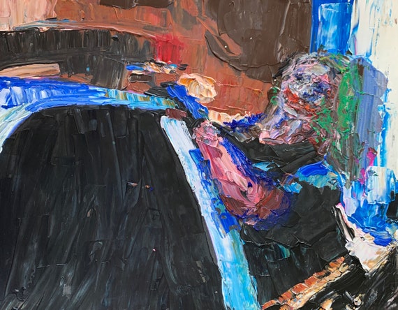 Original Abstrakte Heide Ledger Joker In Cop Auto Palette Etsy