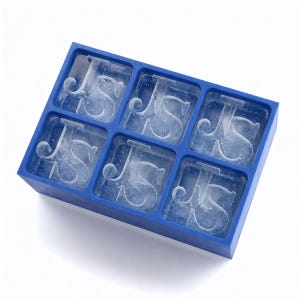 Custom Two Initial Monogram Ice Cube Tray, Personalised Whiskey Gift for Him, Couples & Groomsmen, Silicone Ice Mould, Handmade in Australia