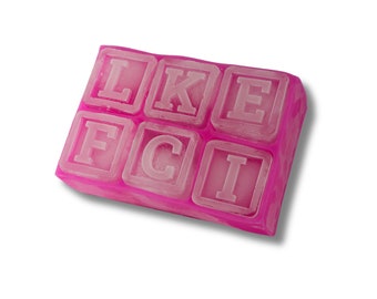 Custom Monogramed Initial, Silicone Ice Cube Tray, Great Personal Gift, Business Gift, Great For Cocktails, Whiskey, Bourbon, Unique Barware