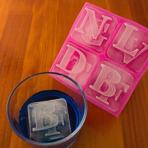 Initials as a Monogram in Ice Pink, Great Personal Gift, Business Gift, or Unique Gift from High Quality Platinum Silicone image 2