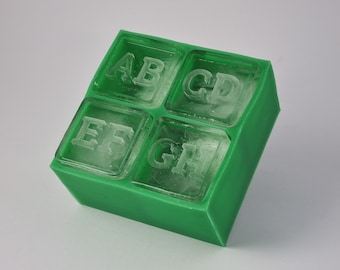 Frame your initials in ice with our 4-Cubed Ice Tray! Uniquely perfect for sparking conversations. Crafted with premium Platinum Silicone