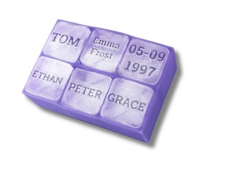 Personalised Ice Cube Tray - 6 Customised Cubes for Elegant Cocktails and Spirits, Perfect for Home Bars, Birthday Gifts or Special Events.