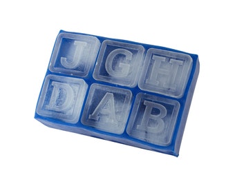 Custom Monogramed Initial, Silicone Ice Cube Tray, Great Personal Gift, Business Gift, Great For Cocktails, Whiskey, Bourbon, Unique Barware