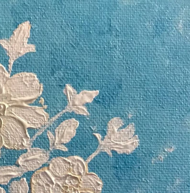 6 x 6 Textured Art Deco Flowers