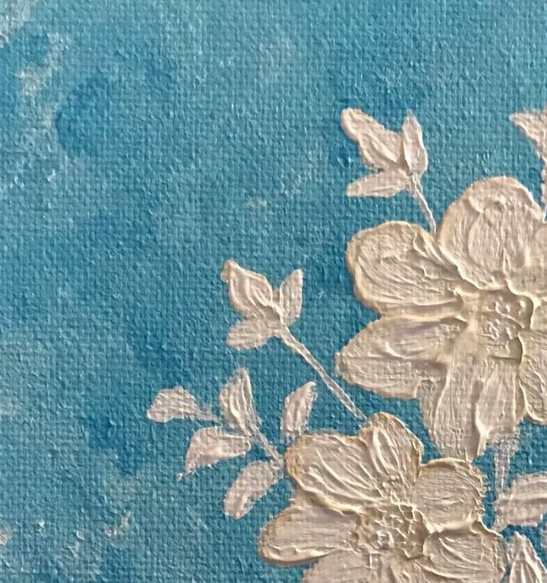 6 x 6 Textured Art Deco Flowers