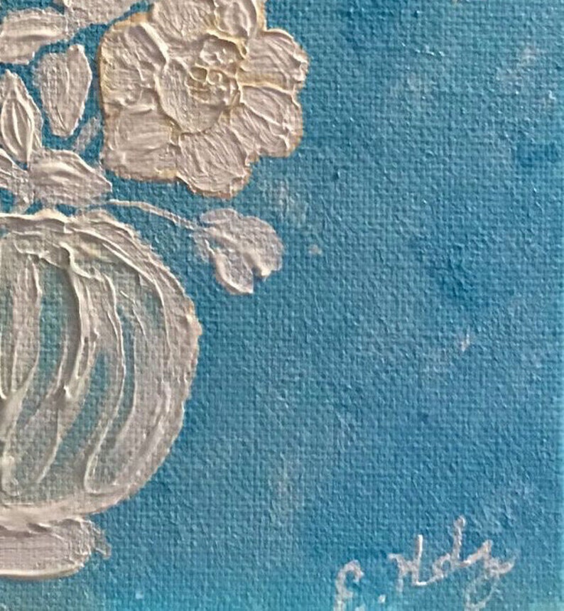 6 x 6 Textured Art Deco Flowers