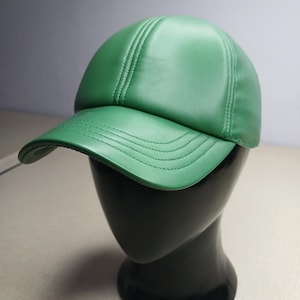 Unisex Leather cap for Man and women baseball cap Leather Turcker Hat for adults