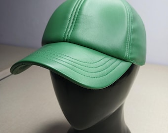 Unisex Leather Baseball Cap: Adjustable Trucker Hat