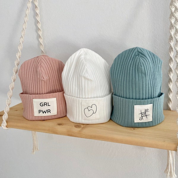 Beanie Mütze personalisiert |  Partnerlook Mütze  oder als Familien Mütze | Hipster Beanie | Babymütze |