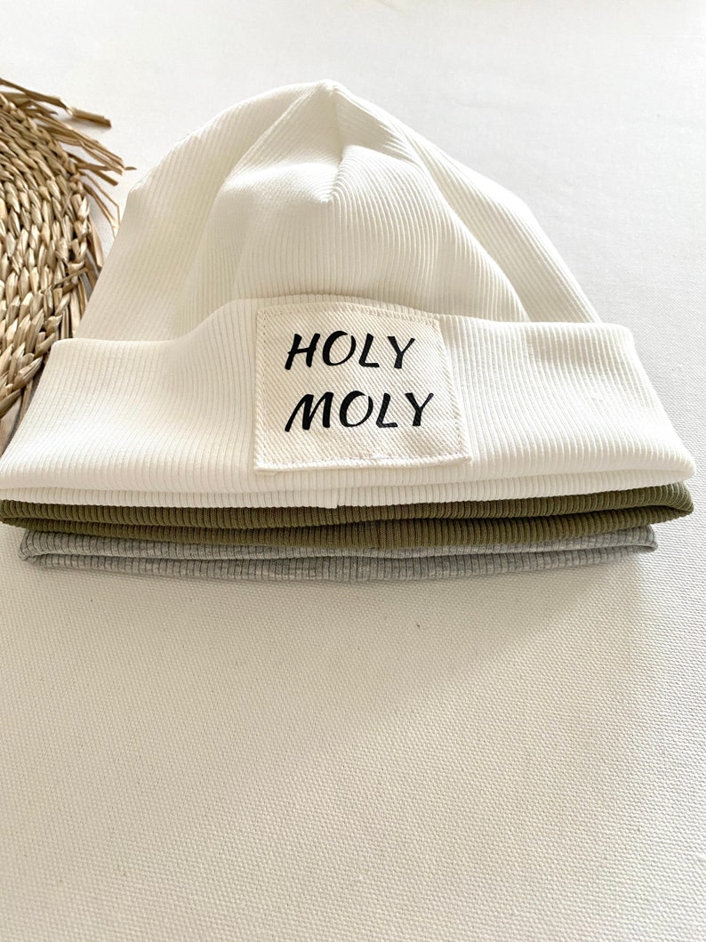 Hipster Beanie Mütze für Baby, Kinder und Erwachsene Partnerlook Familie tolles Geschenk zur Geburt Mütze personalisiert Bild 6