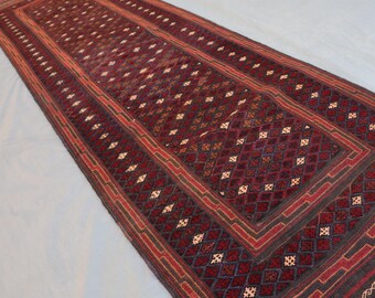 手織りヴィンテージトライバルラグ/アフガニスタンマシュワニランナー