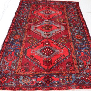 4x7 Gorgeous Antique Piece Rug, Afghan Handmade Rug, Top Quality Tribal Turkmen Rug, One of a Kind Oriental Large Area Rug, Home Decor Rug