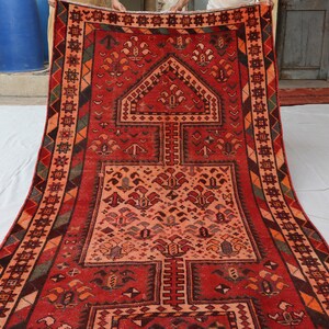 4x8 Collectors Piece Antique Rug, Afghan Hand knotted touch Rug, Top Quality Tribal Turkmen Rug, One of a Kind Oriental Large Area Rug