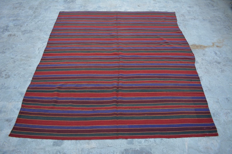 5/'6 x 6/'4 Feet Vintage Afghan Shuwall Handwoven Sqaure kilim rug Wool Handmade Wall Hanging Kelim Rug #M56 SIZE