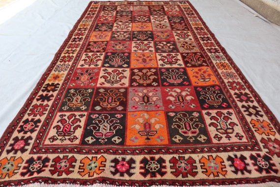 Handmade Wool Turkmen Rug, 5x9 Ft, Vintage Afghan Area Rug - Etsy
