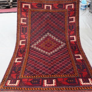 Tribal kilim Rug, Afghan Vintage Handmade Kilim Rug, Afghan Antique Rug, 4x2.7 ft, Oriental Turkmen , Mushwani Kilim rug, Bedroom Rugs 3x4