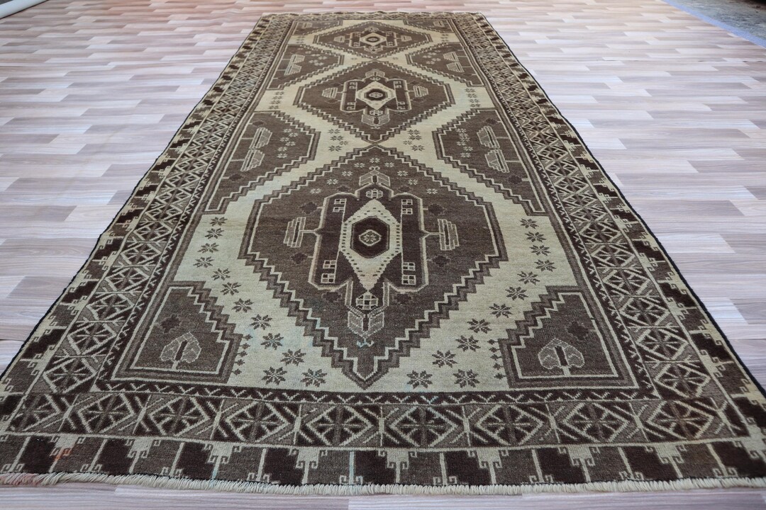 Antique 1930s Terracotta Hallway Rug 9.10x4.4 Oushak Terracotta ...