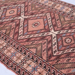 1940s Antique Rug. Turkman 100% Wool Living Room Area Rug. 6.2x3.4 Ft Caucasian Hand Knotted Area rug. Office Room Area Rug. Turkish AreaRug