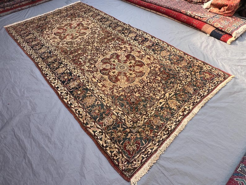 1940s Afghan Wool Hallway Runner Rug, Tabriz Design 5'2x10 - Etsy UK