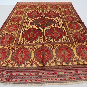 Terracotta Barjasta Afghan kilim rug, 9.1x6 Bidsize tribal Kilim rug, Afghan Tribal mushwani kilim rug, 100% wool Rug rugs For Living Room