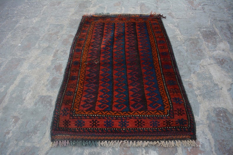 Stunning Handmade Vintage Gorgeous Baluchi Rug Woolen Rug Caucasian Rug SIZE : 2/'1 x 3/'5 Feet #F0 Afghan Hand Knotted Rug