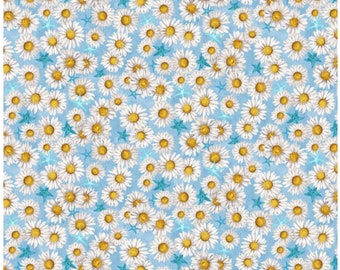 Beach Bound by Henry Glass- Daisies on Blue