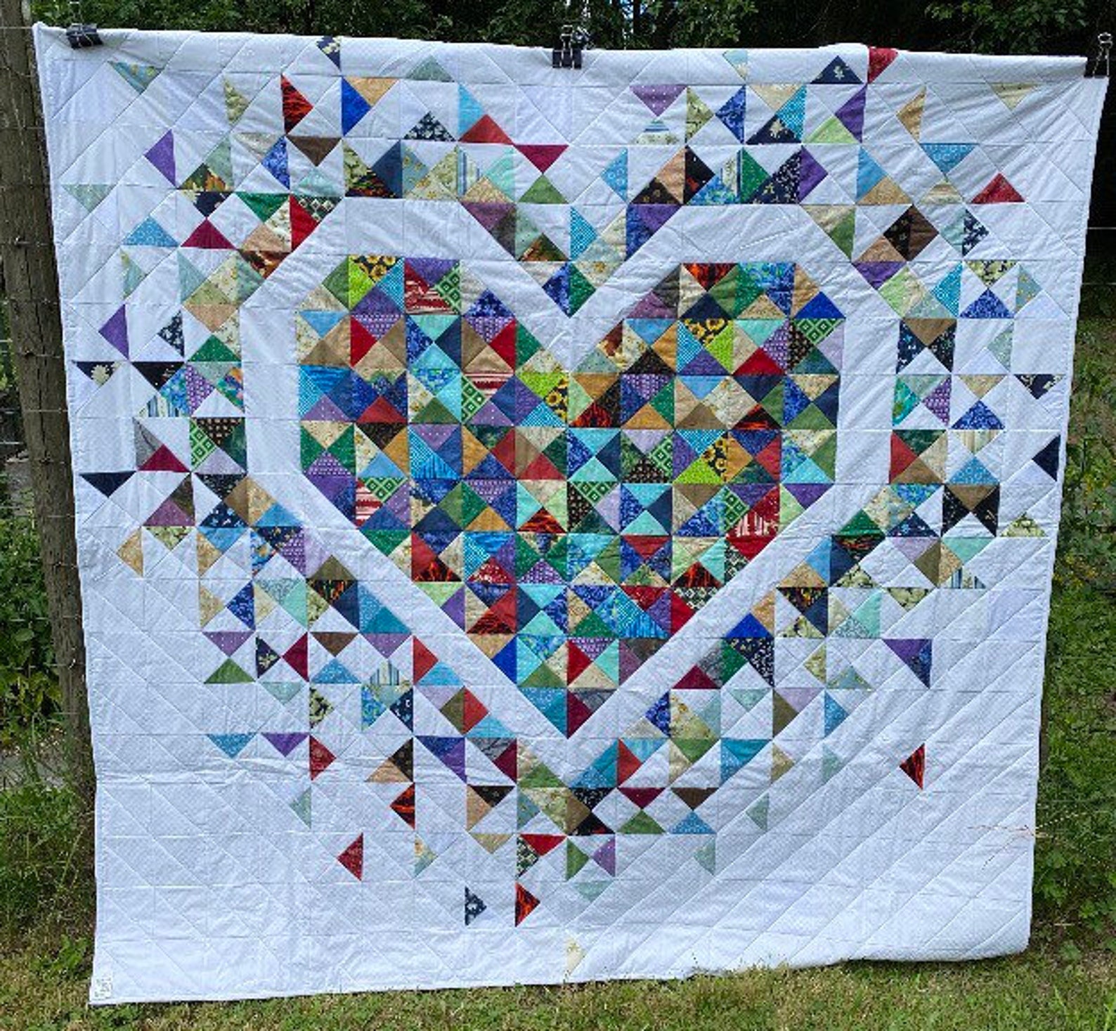 Exploding Heart Finished Quilt Etsy