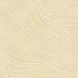May include: Cream-colored fabric with a repeating pattern of flowing lines and dotted accents. The design evokes a sense of movement, with swirling shapes and a subtle texture. The overall aesthetic is soft and elegant.
