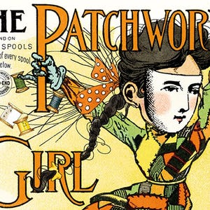 Scary Scraps, 36" Patchwork Girl Panel, Quilting Cotton, Riley Blake Designs