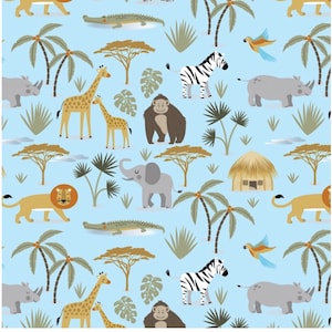 Safari Adventure- Safari Jungle Sky Blue
