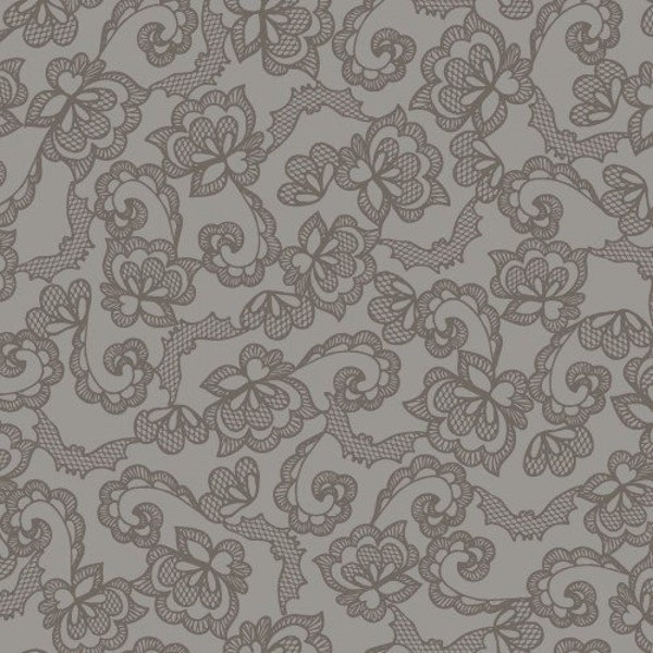 Web of Roses bat lace gray by Maywood Studio MAS10214-K