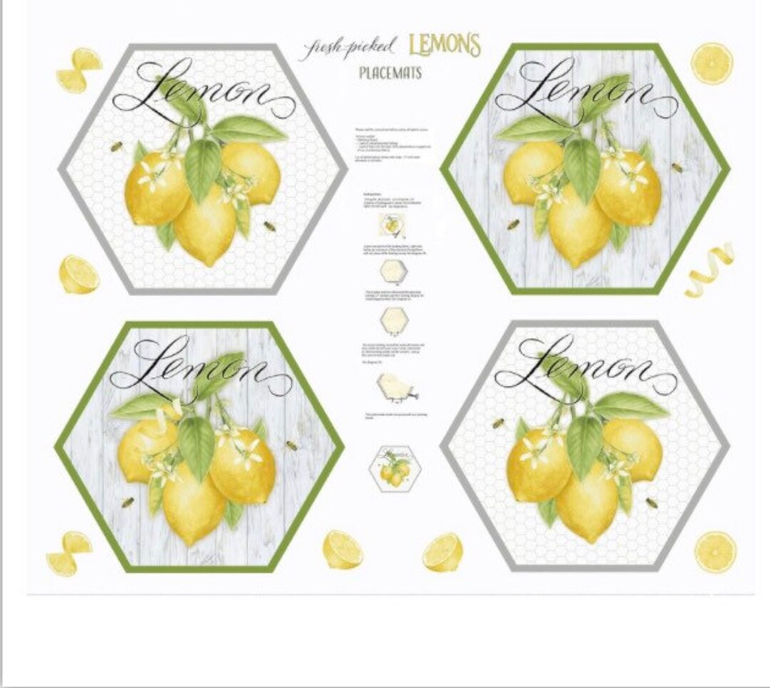 Fresh Packed Lemons Placemats Etsy