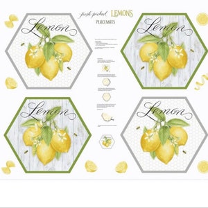 Frisch verpackte Zitronen-Tischsets