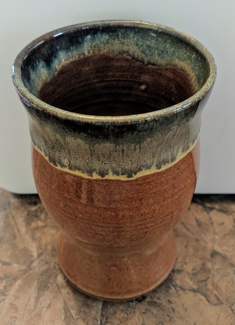 BEER PILSNER PINT Stoneware Nutmeg Art Glaze Handmade by T C Pottery Studio