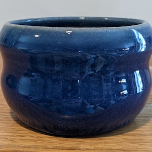 STONEWARE SMALL BOWL by T C Pottery Studio - Cobalt Blue Art Glaze - Handmade