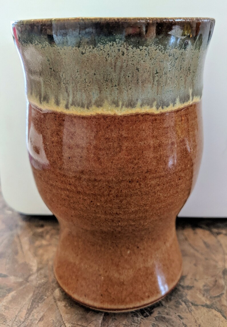 BEER PILSNER PINT Stoneware Nutmeg Art Glaze Handmade by T C Pottery Studio