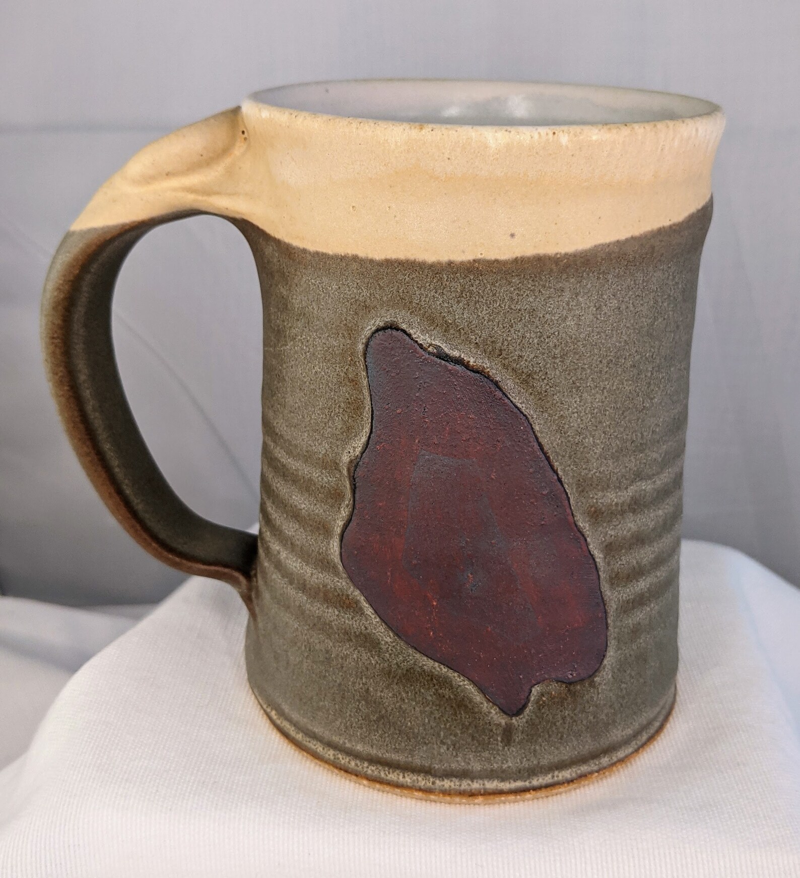 MACKINAC ISLAND Mug by TC Pottery Studio B G Green Art Glaze Etsy