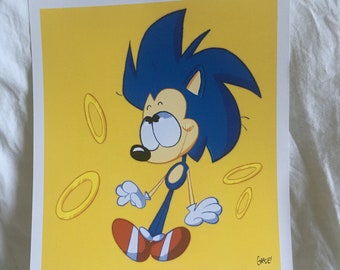 Sonic 8x9" Print