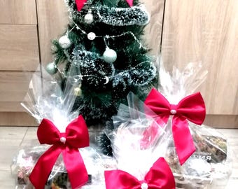 Grands Nœuds En Velours Rouge Pour Sapin De Noël - Décorations Géantes Pour Maison, Cheminée, Porte, Mariage - Lot De 1 (taille M Ou L)