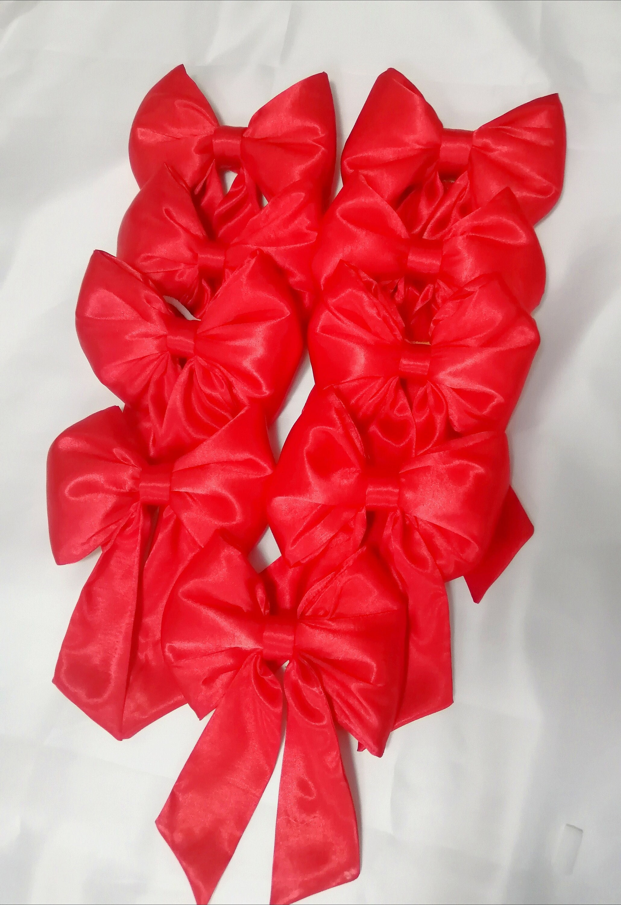 24Pcs Noeud Sapin Noël 13 * 18cm Noeud Papillon Ruban Décoration Arbre