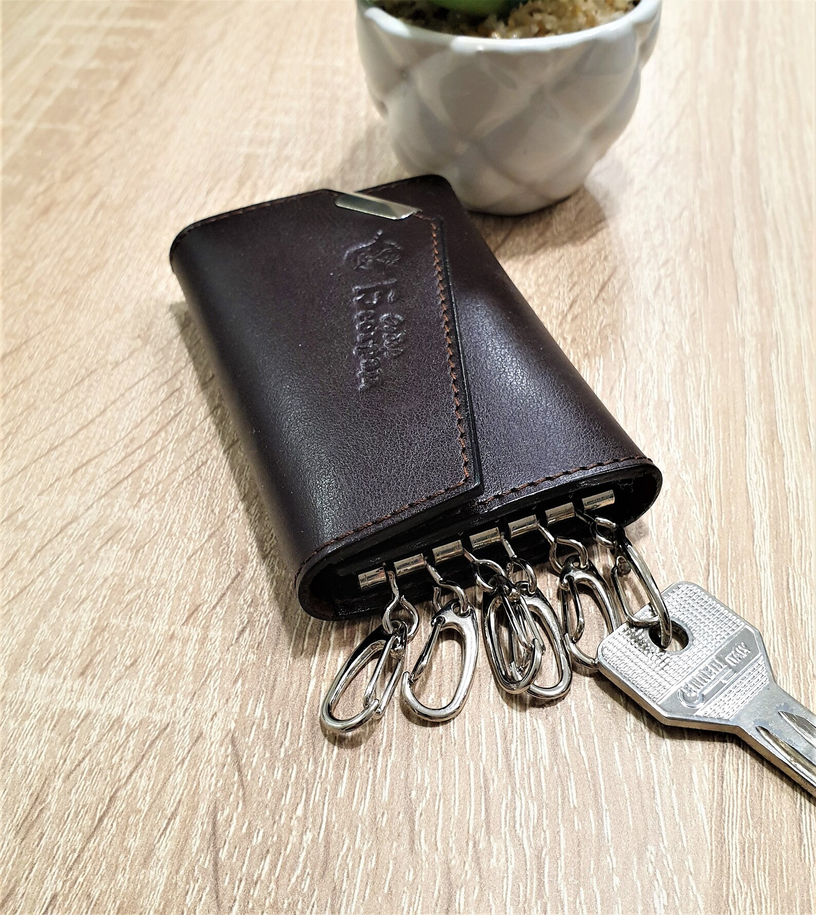 Vintage Leather Key Holder Key Case Key Pouch Etsy