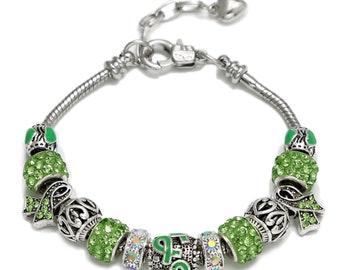 Celiac Disease/ Liver Cancer/ Depression/ Bipolar Lymphoma Muscular Dystrophy Cerebral Palsy Sterling Silver Plated Bracelet